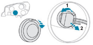 Peugeot 2008. Changing a bulb