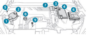 Peugeot 2008. Engine compartment