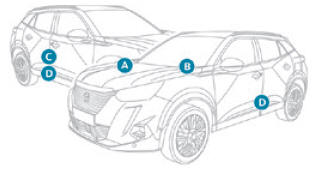 Peugeot 2008. Identification markings