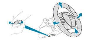 Peugeot 2008. Steering wheel adjustment